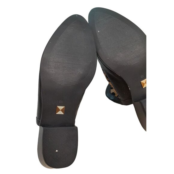 Lularoe Mob Wife Bratz Leopard Print Pointed Toe Slip On Mules Size 8B - Picture 5 of 7